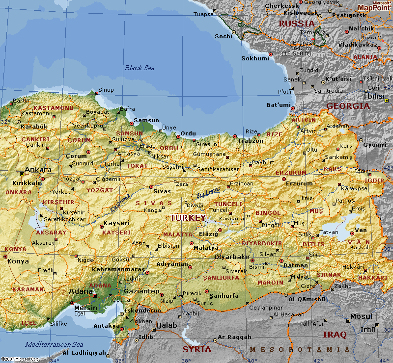 Map of Turkey